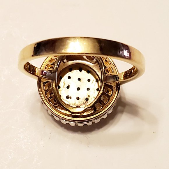 Beautiful  Design  14K Rose Gold Diamond & Emerald Ring - Picture 10 of 12